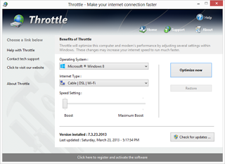 Throttle7.1.12.2015 لتحسين سرعة الانترنت